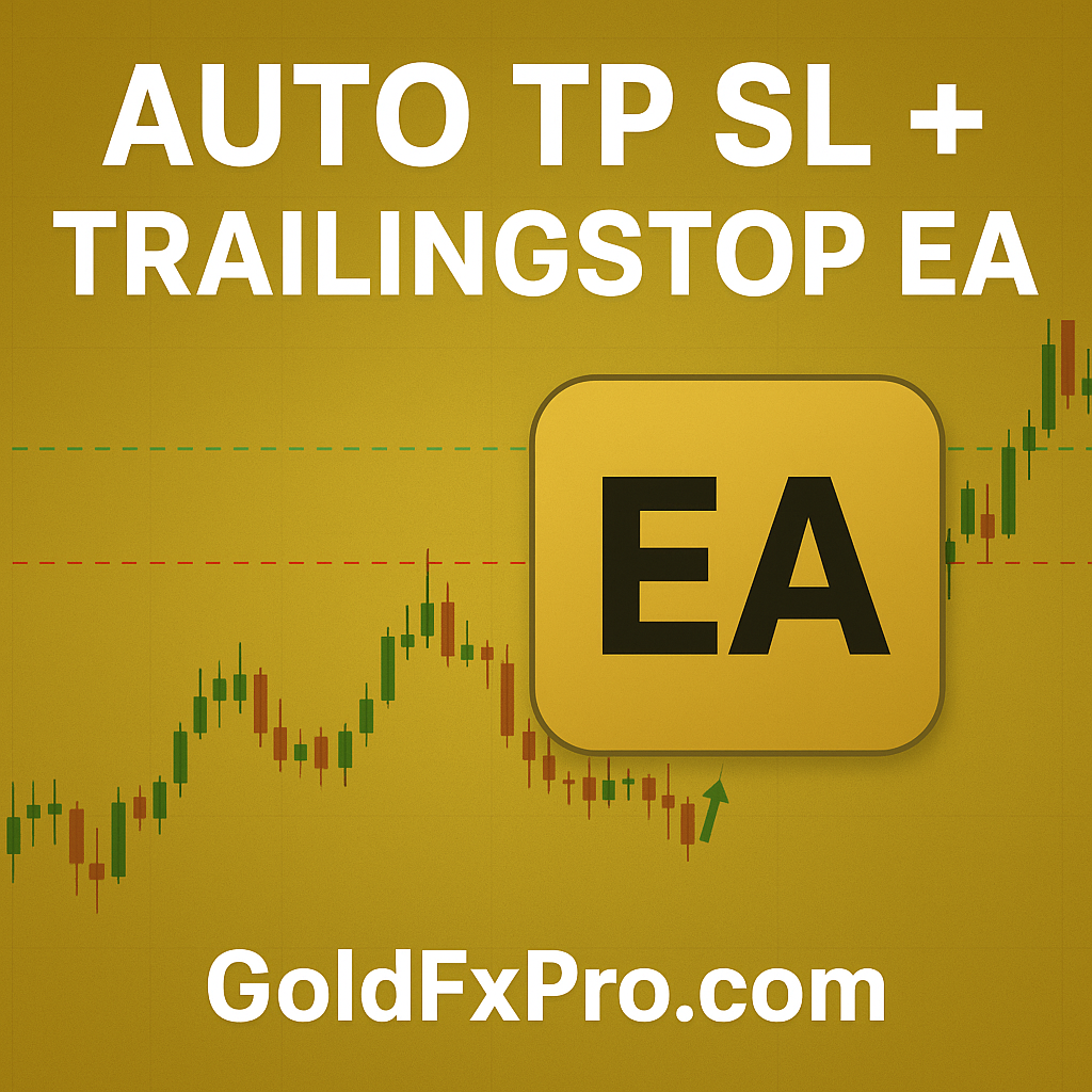 Auto TP SL and Trailing Stop EA for MetaTrader 5 with advanced trade management features by GoldFXPro