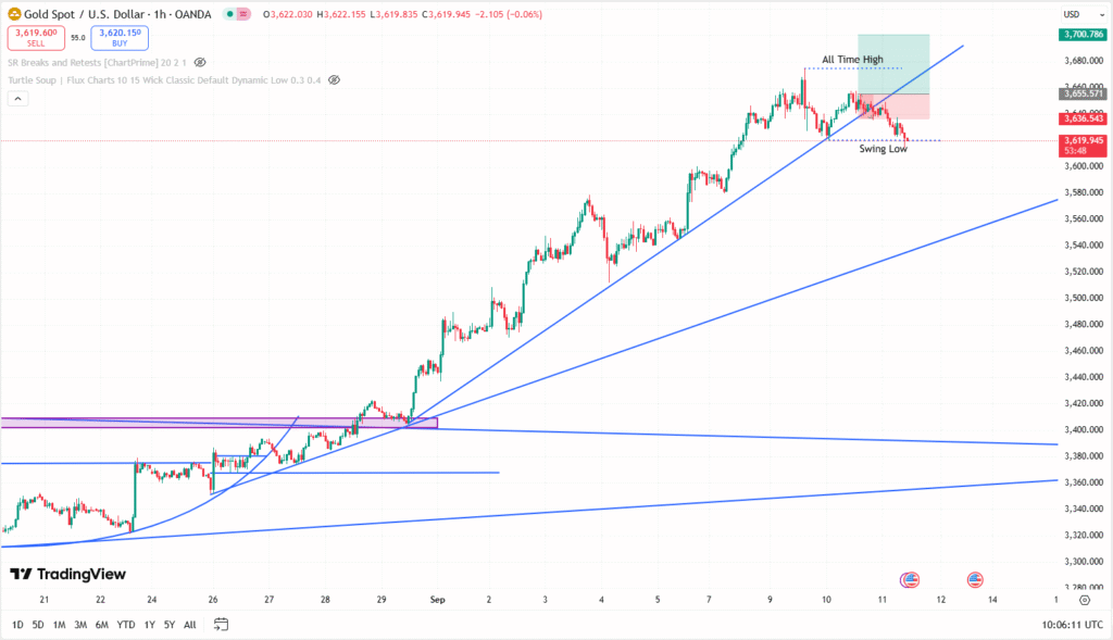 XAUUSD 1 Hour Chart