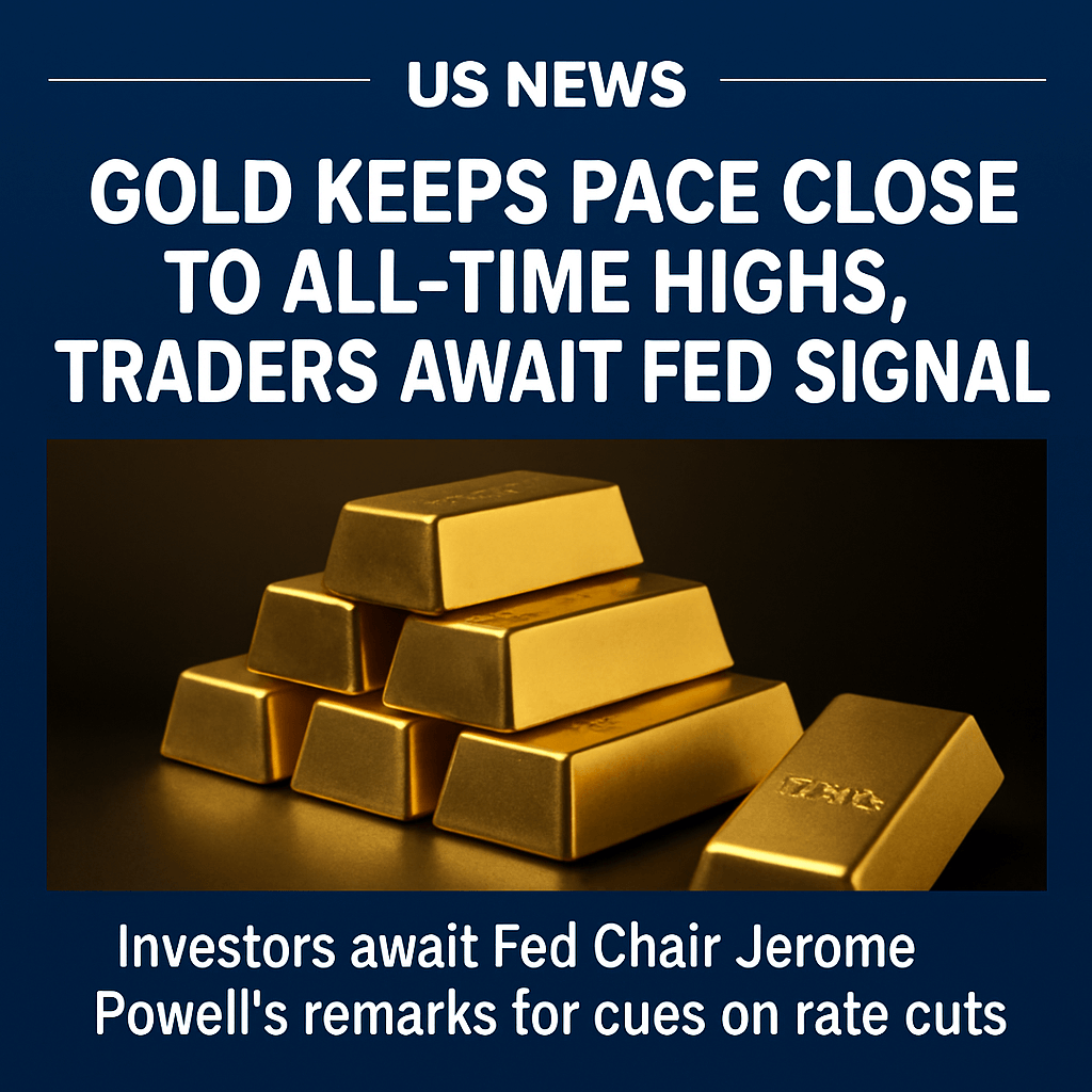 Gold price remains close to all-time highs as traders await Federal Reserve Chair Jerome Powell’s remarks and market direction signals.