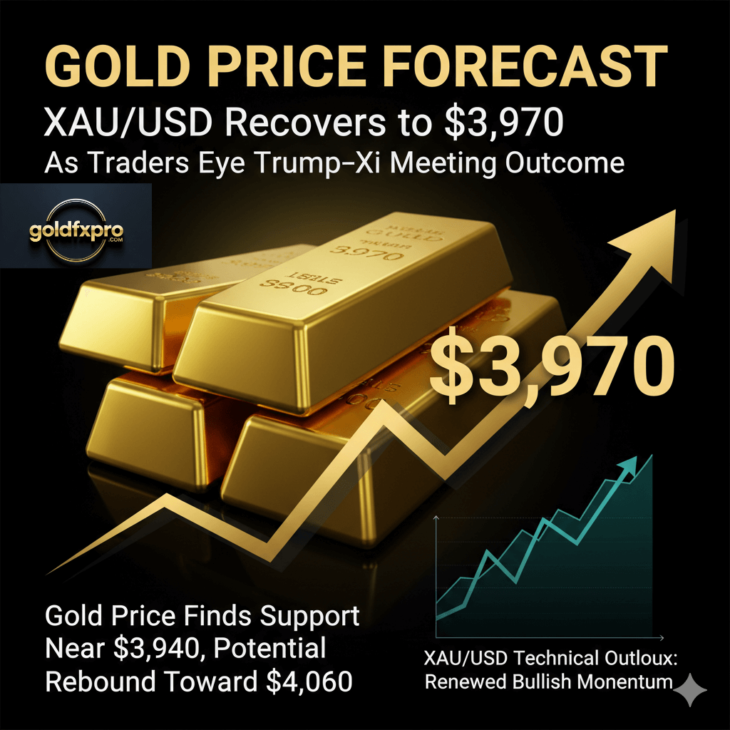 Chart of gold price XAU/USD showing support at around $3,940 and resistance near $4,060.