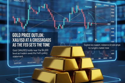 Gold price chart XAUUSD near 4000 level ahead of Fed rate decision – technical and fundamental analysis
