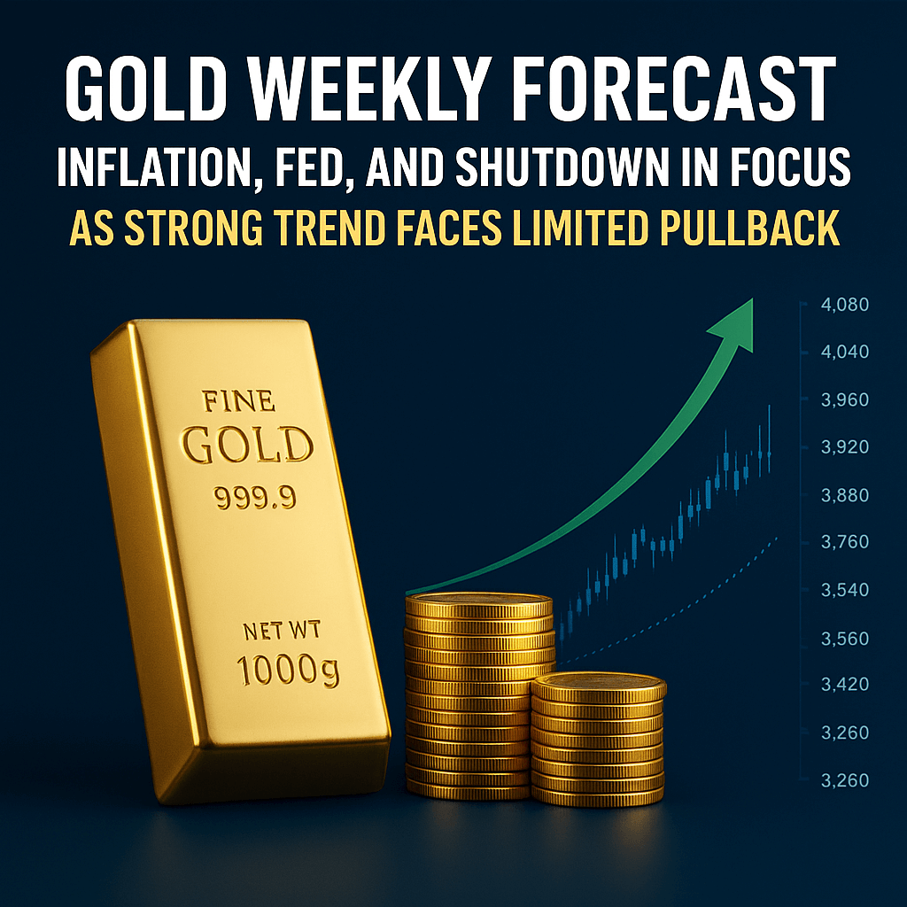 Gold Weekly Forecast – Inflation, Fed, and Shutdown in Focus as Strong Trend Faces Limited Pullback