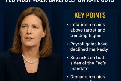 Federal Reserve’s Logan warns on cautious rate cuts and inflation risks