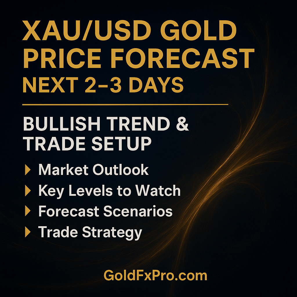 XAU/USD Gold Price Forecast for the next 2–3 days showing bullish trend and trade setup by GoldFxPro.