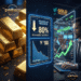 Gold Price Forecast featured image showing gold bars, a FED rate cut indicator, and a trader on the exchange floor reacting to market movements.