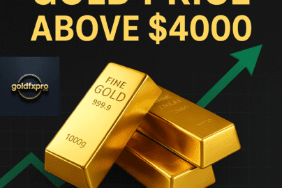 Gold price above $4000 with rising trend and gold bars – XAU/USD analysis by GoldFxPro