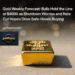 Gold bar glowing under warm light with headline "Gold Weekly Forecast: Bulls Hold the Line at $4,000" and golfxpro.com text, representing safe-haven demand in the Gold Weekly Forecast.